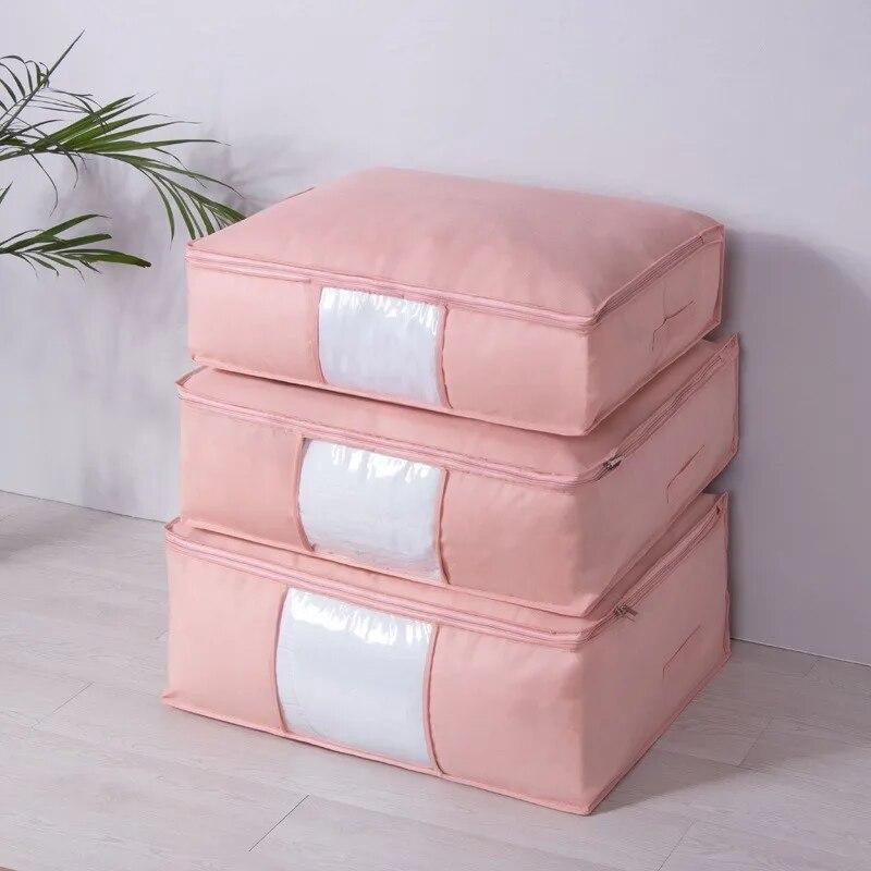 Foldable Bag for Storag Clothes Non-Woven Clothing Organizer Wardrobe Closet Organizer Pillow Quilt Blanket Bag Home Organizer