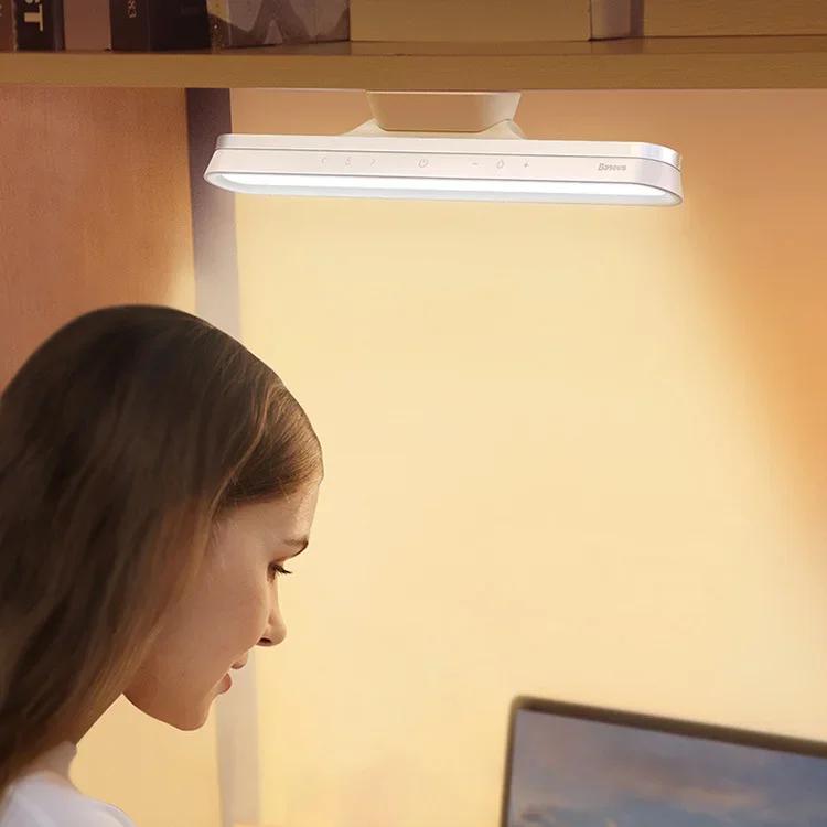 Magnetic Induction Infinite Dimming Reading Desk Lamp with Long-Lasting Battery Life Portable and Adjustable Reading Light