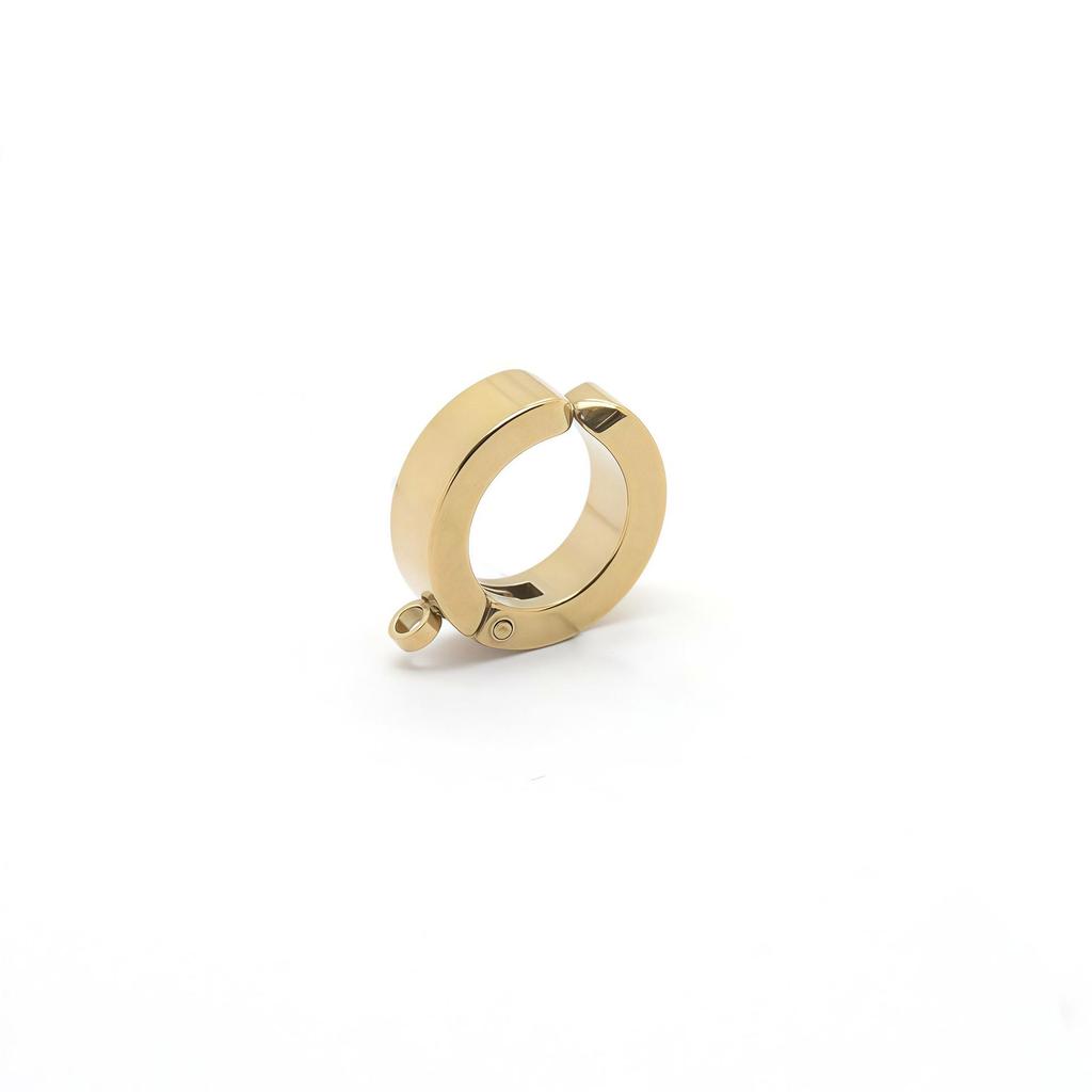 Stainless Steel Hoop Earrings with Electroplated Color Retention and Polished Finish - DIY Pendant Earring Accessories 