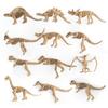 2017 Dinosaur Model Toy Archaeological Excavation Scientific Research Dinosaur Skeleton 12 Simulated Dinosaur Ornaments Collection