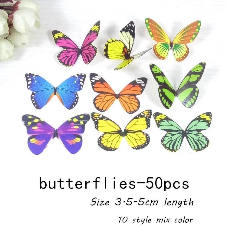 Beautiful Rainbow Cake Decoration Suitable Children Brithday Princess Crown Decor Pretty Butterfly Grass Cake Decorative Tools