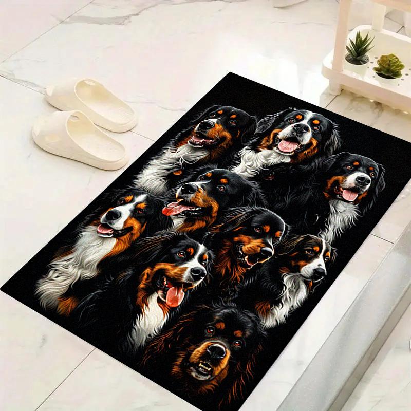 Bernese Dog Carpet Rug for Living Room Bedroom Home Sofa Decoration,Kids Play Non-slip Floor Mat