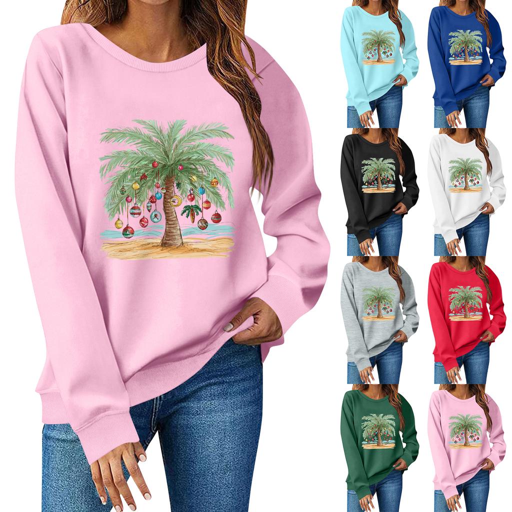 Women  Tops Women's Long Sleeve Sweatshirt Casual Crewneck Loose Fit Pollover Fleece Tops