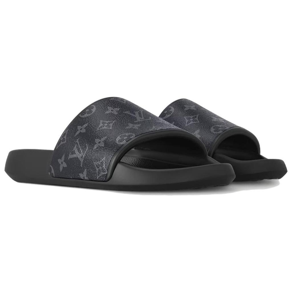 Louis Vuitton Waterfront MuleBlack Monogram Sandals 1AANNM
