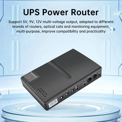 1018L Unterbrechungsfreie Stromversorgung USV Stromversorgung Notstromversorgung Router Optisches Modem Eingebauter Adapter DC 5V/9V/12V/15V/24V