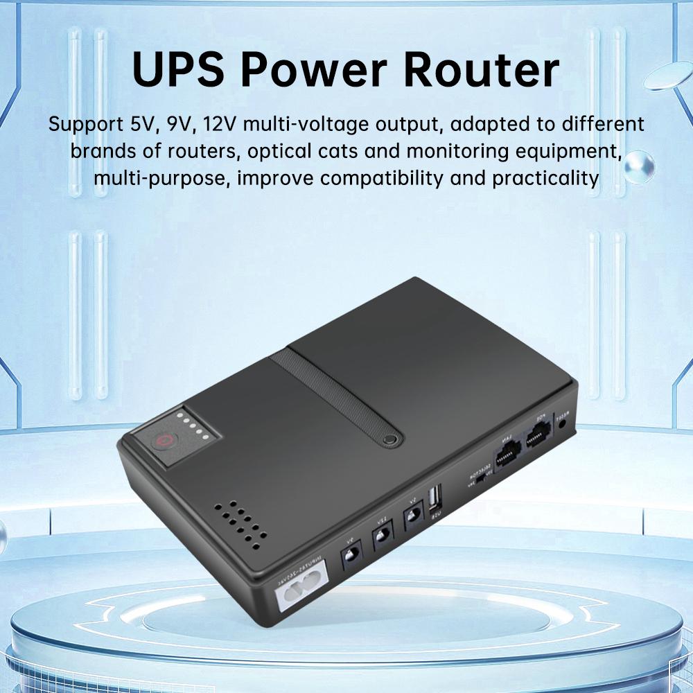 

1018L Uninterruptible Power Supply UPS Power Supply Backup Power Supply Router Optical Cat Built-in Adapter DC 5V/9V/12V/15V/24V