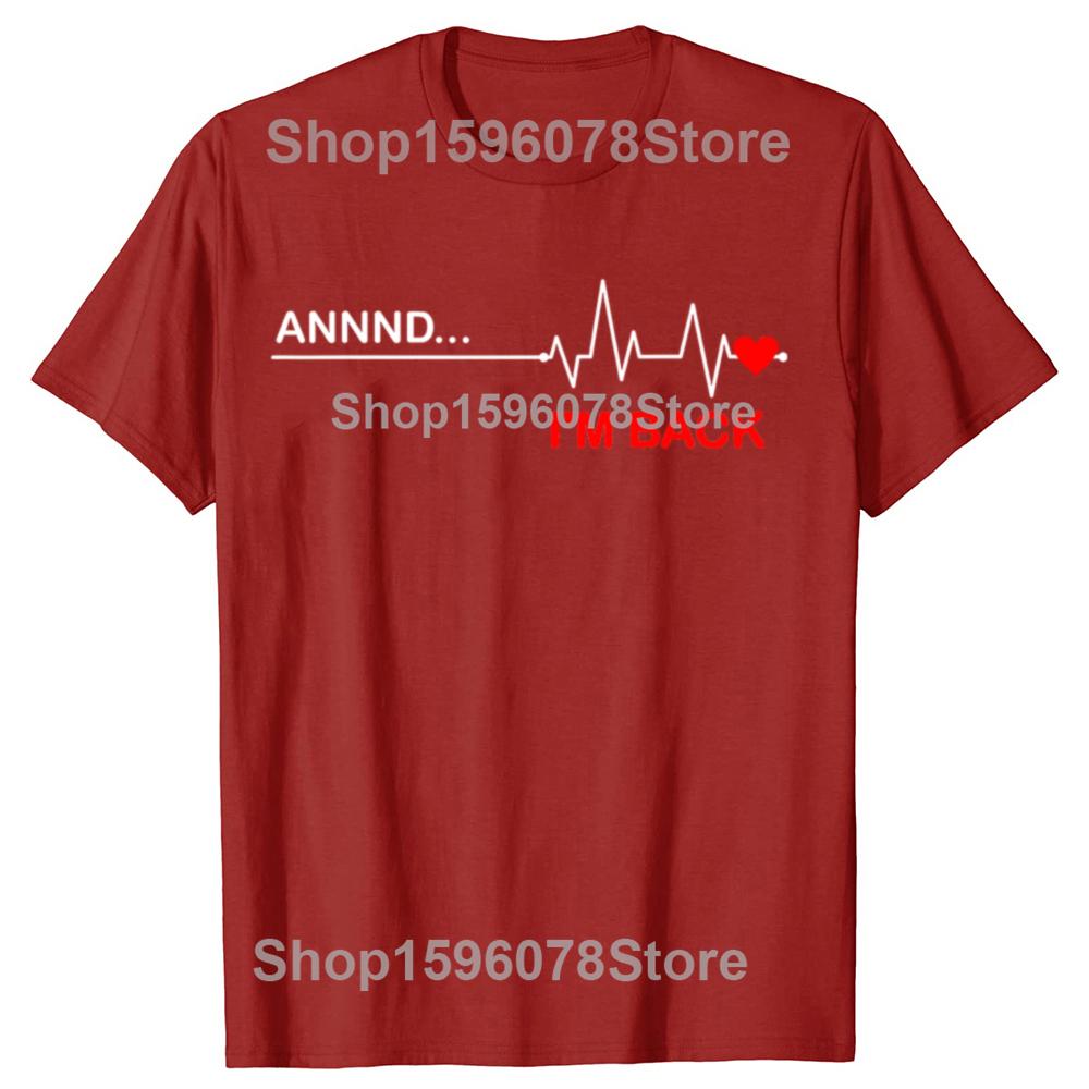 

Funny Open Heart Surgery Heartbeat TShirt Men Clothing Fashion Vintage Summer Style Cotton Short Sleeve Oversized Tshirt Tops S