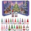 2025 Christmas Cute Mini Gnome Figures Christmas Decorations for Home Christmas Ornament Gnome Countdown Calendar Gifts for Kids