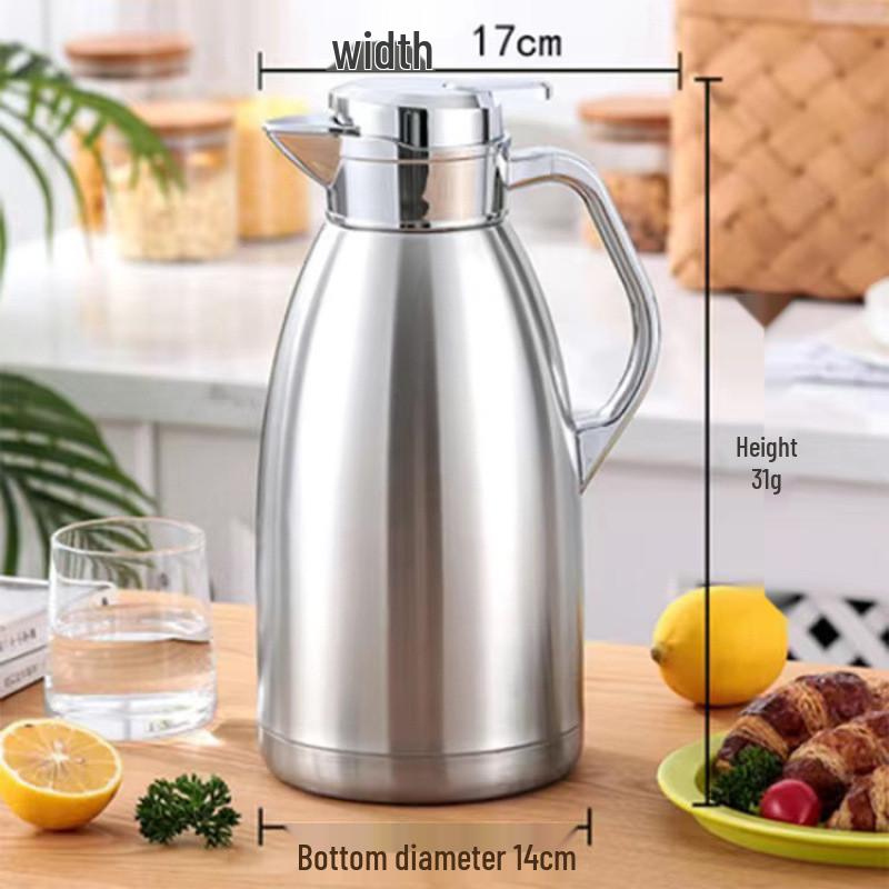 

Thickened 304 Stainless Steel Insulated Thermos Flask - Large Capacity Vacuum Hot Water Bottle for Home Use 2.0L Welcome Kettle 304 Stainless Steel