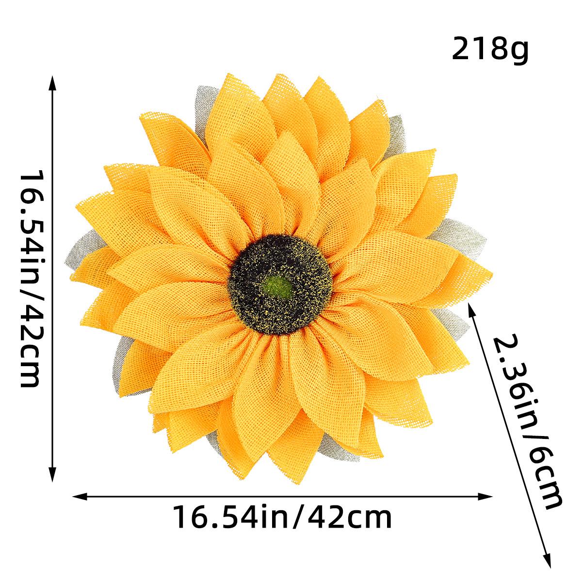 

День Благодарения Домашний Тканевый Дом Украшение Подсолнух, Подсолнуховый Венок Передний Декоративный Настенный