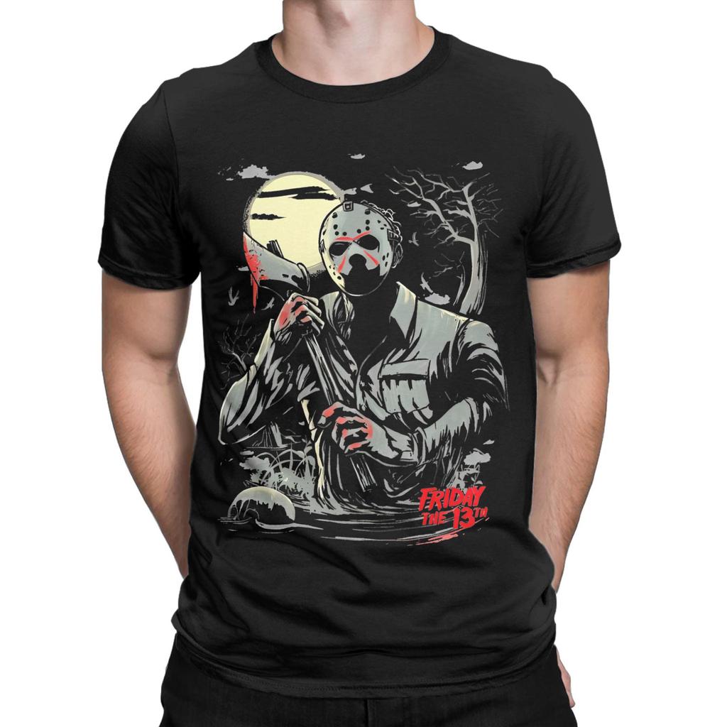 Jason Voorhees Friday 13th  T Shirt friday 13th Pure Cotton Clothing Funny Short Sleeve Round Neck Tees 4XL 5XL 6XL T-Shirt