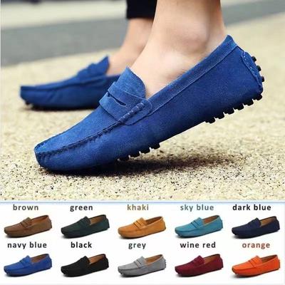 Modne Buty Męskie Ręcznie Robione Skóra Naturalna Męskie Mokasyny Slip-on Miękkie Wygodne Codzienne Buty Duży Rozmiar 48