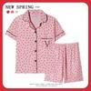Women’s Cute Cotton Short Sleeve Pajama Set - Summer Style