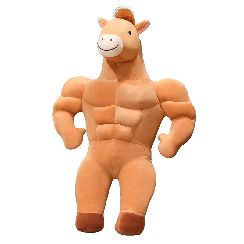 Year of the Horse Muscle Plush Toy - Fun Hug Pillow and Gift for Boyfriend or Girlfriend
