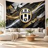 Juventus FC Wall Tapestry, Soft Fabric Wall Hanging, Decorative Backdrop For Bedroom Home Wall Art
