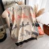 Korean Version Of Fashionable Versatile Zebra Contrasting Scarf Thickened Shawl High-End Cloak Scarf