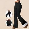 Herbst und Winter High Waist Plüsch Dicke Leggings, Warme und Schlankmachende Freizeithosen mit angehobenem Po, Leicht ausgestellte Warme Hosen