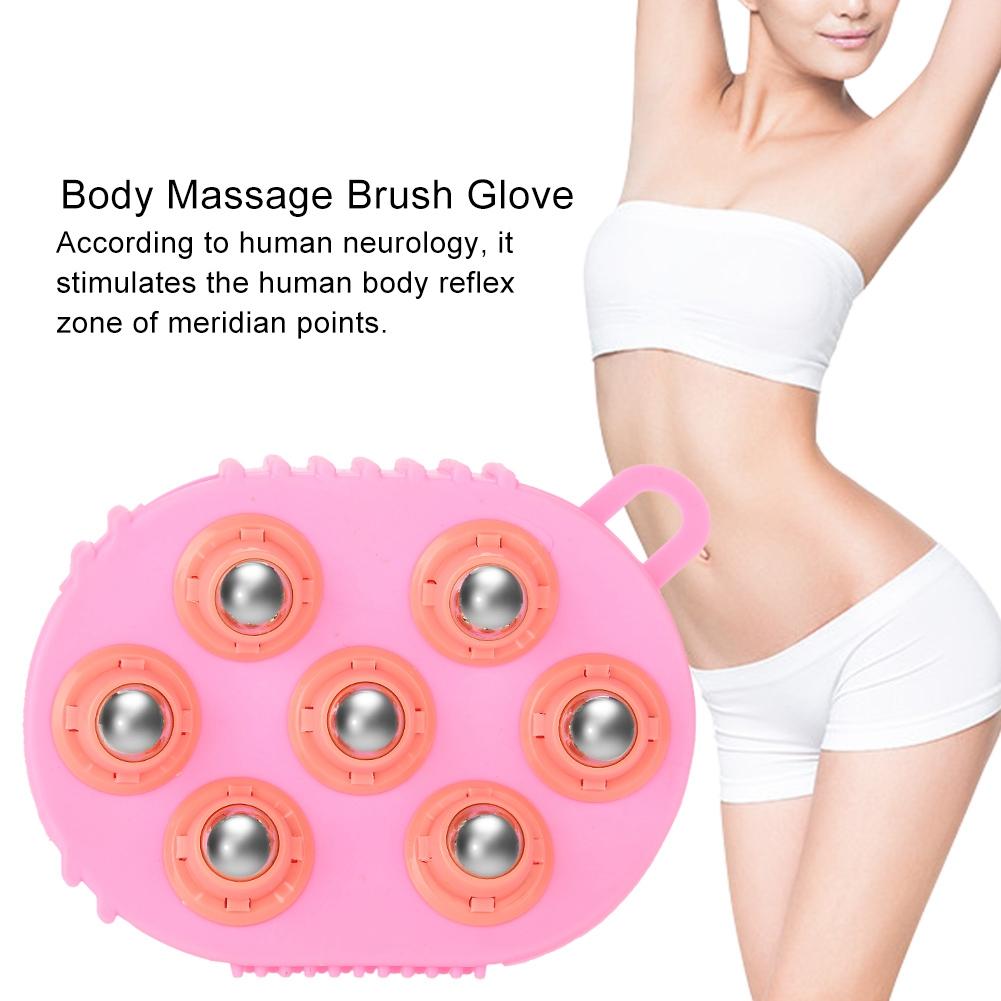 360 degrees  Stainless Steel Body Cellulite Massager Muscle Pain Relief Relax Massage Brush Glove