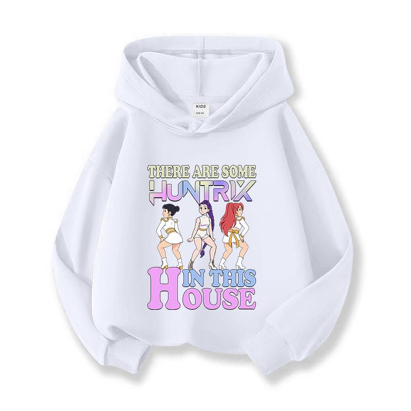 

KPop Devil Hunter Huntrix Printed Short Hoodie Children s Casual Fashion Sports Hoodie 110