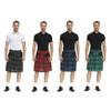 Neues Schottisches Festival-Rock Herren karierter Faltenrock Bierkleidung Außenhandel Unisex High-Waist Elastischer Halbrock für Herren