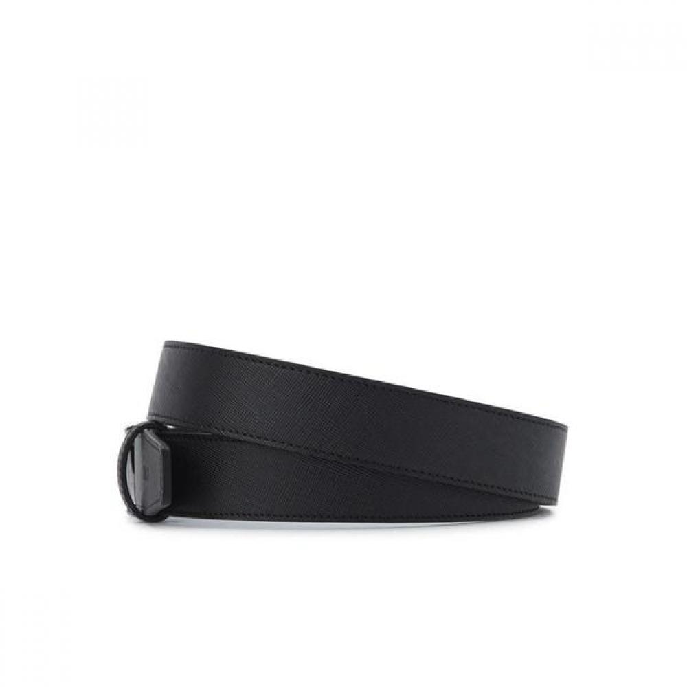 Daks Black Dd Metallic Buckle Leather Automatic Belt