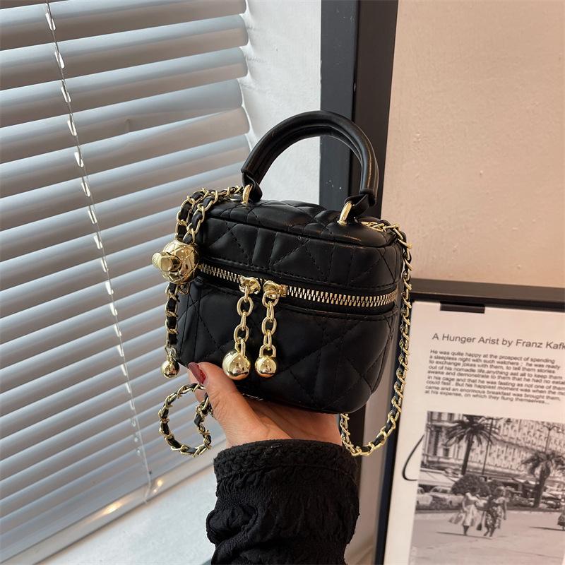 Rhombus Chain Bag Women's New High-end Fashion Mini Shoulder Messenger Bag Popular Small Square Bag