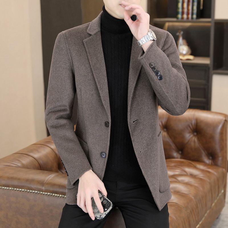 Men's Wool Business Casual Double-Faced Coat - Autumn/Winter Collection