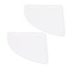 2Pcs Acrylic Corner Floating Shelves Wall Mount Shower Shelf Clear   for Bathroom Storage
