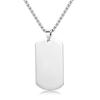 Stainless Steel Black Dog Tag Necklace - Trendy Hip Hop Style for Men & Women, Custom Engravable Titanium Steel Jewelry.