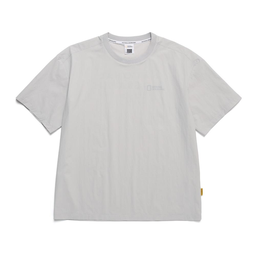 NATIONALGEOGRAPHIC N242Uts962 Adélie Lightweight Woven Short Sleeve White Graphic T-Shirt Ice Grey