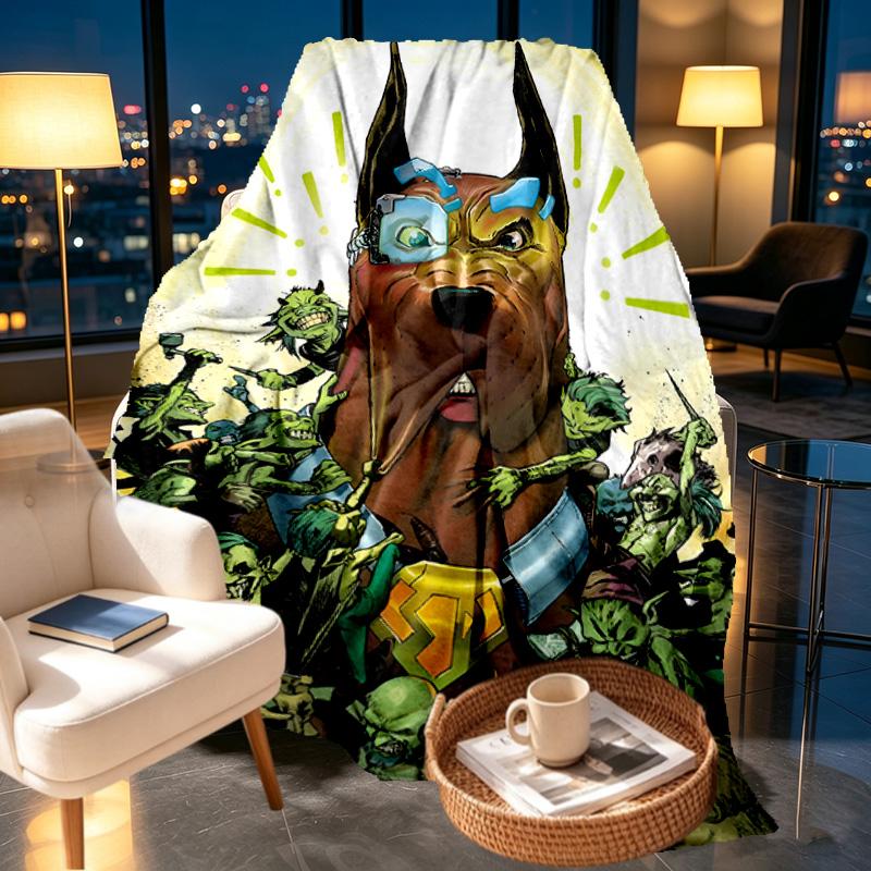 Scooby Print Blanket - Soft & Comfortable, for Bedroom, Travel, Sofa, Home Decoration - Birthday Christmas Gift for Friend
