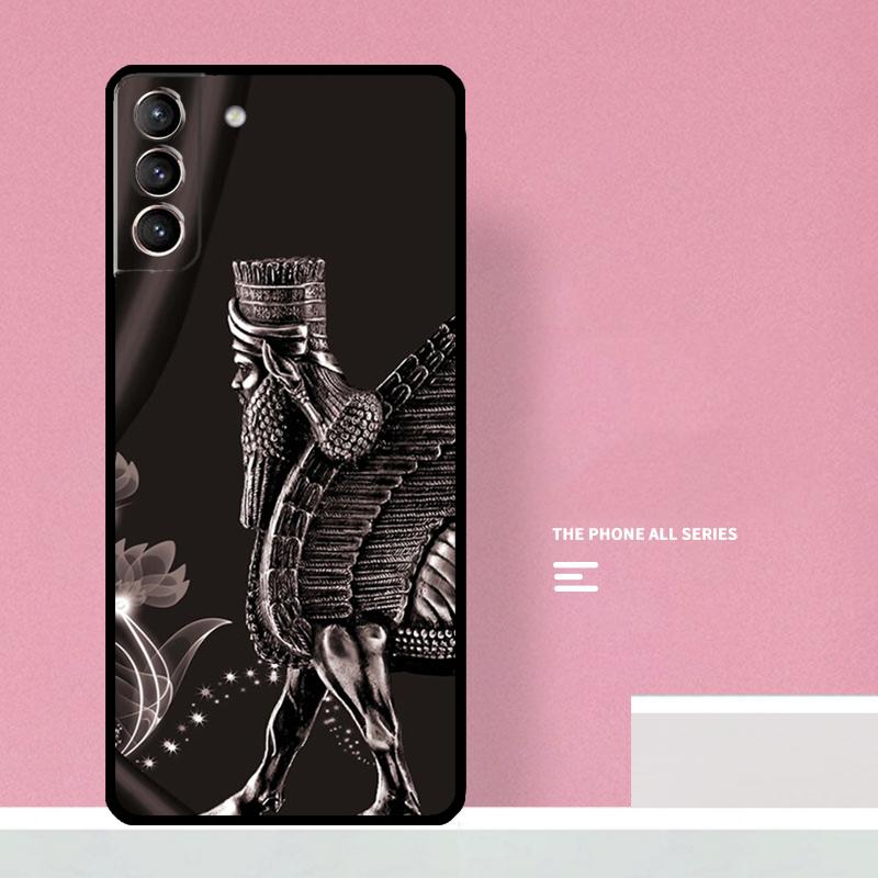 Lamassu Assyrian Winged Lion Phone Case For Samsung Galaxy S26 S23 Ultra S20 S21 S22 S24 S25 Plus S10 S25 FE Cover Coque