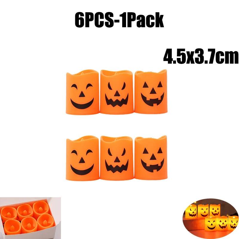 24pcs Electronic Candle Safe Flameless Battery Operated LED Tealight Candles Halloween Atmosphere Lights