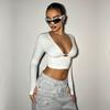 Women's Spring/summer Sexy Spicy T-shirt, Backless Design, Cropped Slim Top