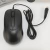 Responsive 3 Buttons Wired for PS2 Optical Mouse Portable Black Wired Mouse Gaming Mouse Desktop Laptop Computer