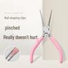 Nail Shaping Pliers with Pink Handle - Long Pointed Tip for Extension and Clamping