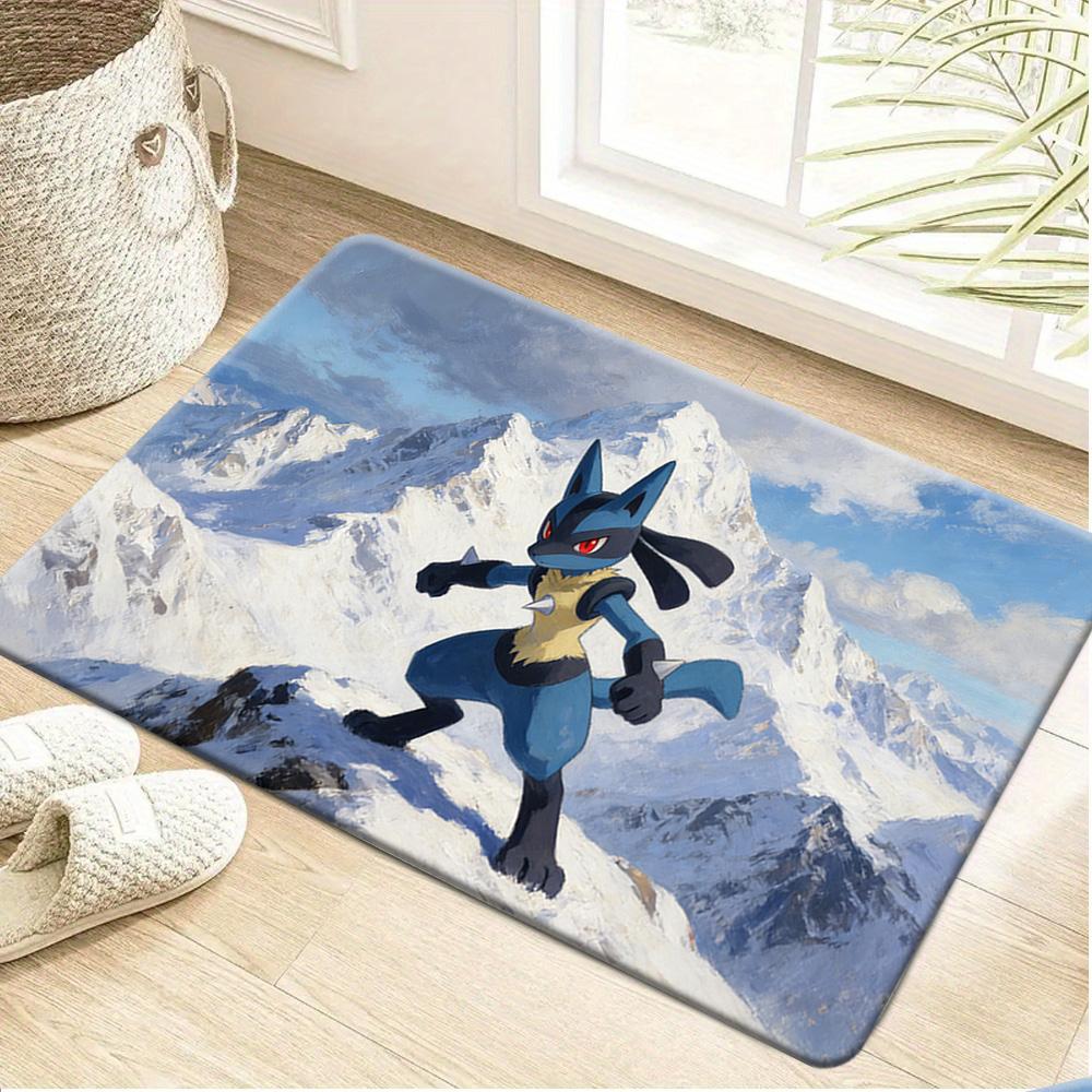 Pokemon Characters Hammock Watercolor Print Non-slip Doormat, Soft Absorbent Floor Rug for Home Decor 40cm x 60cm