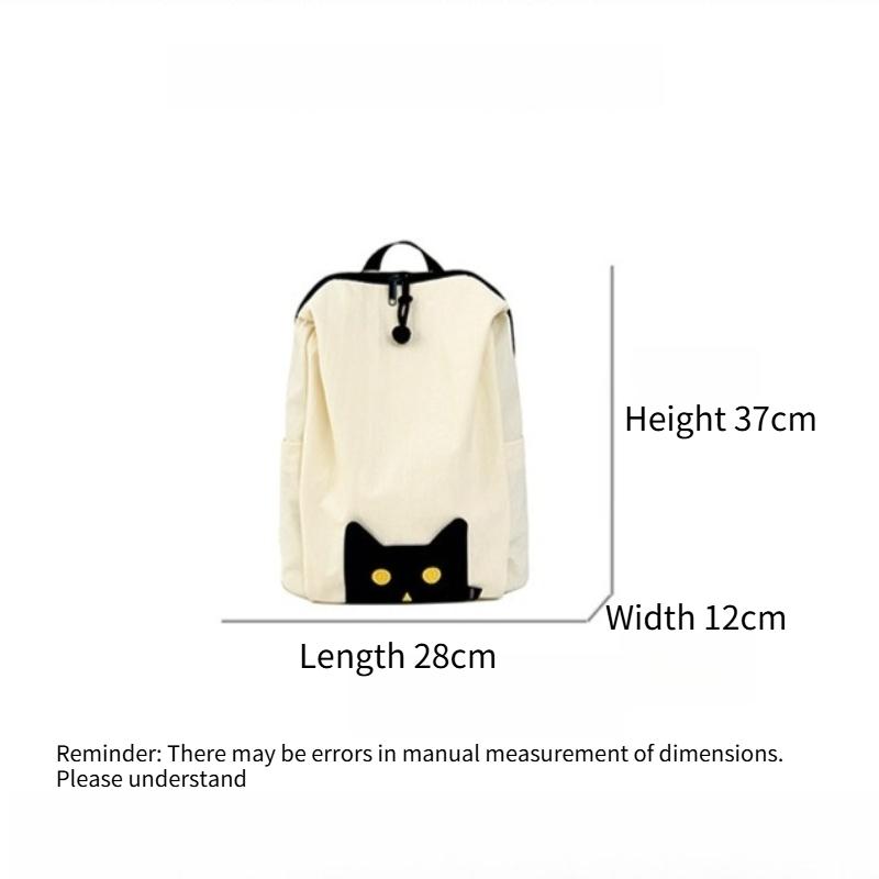Schulranzen für Schüler Modische Damenrucksäcke Große Kapazität Umhängetasche Hohe Qualität Mädchen-Taschen Cartoon-Katzenmuster Weicher Stoff Damen-Handtaschen