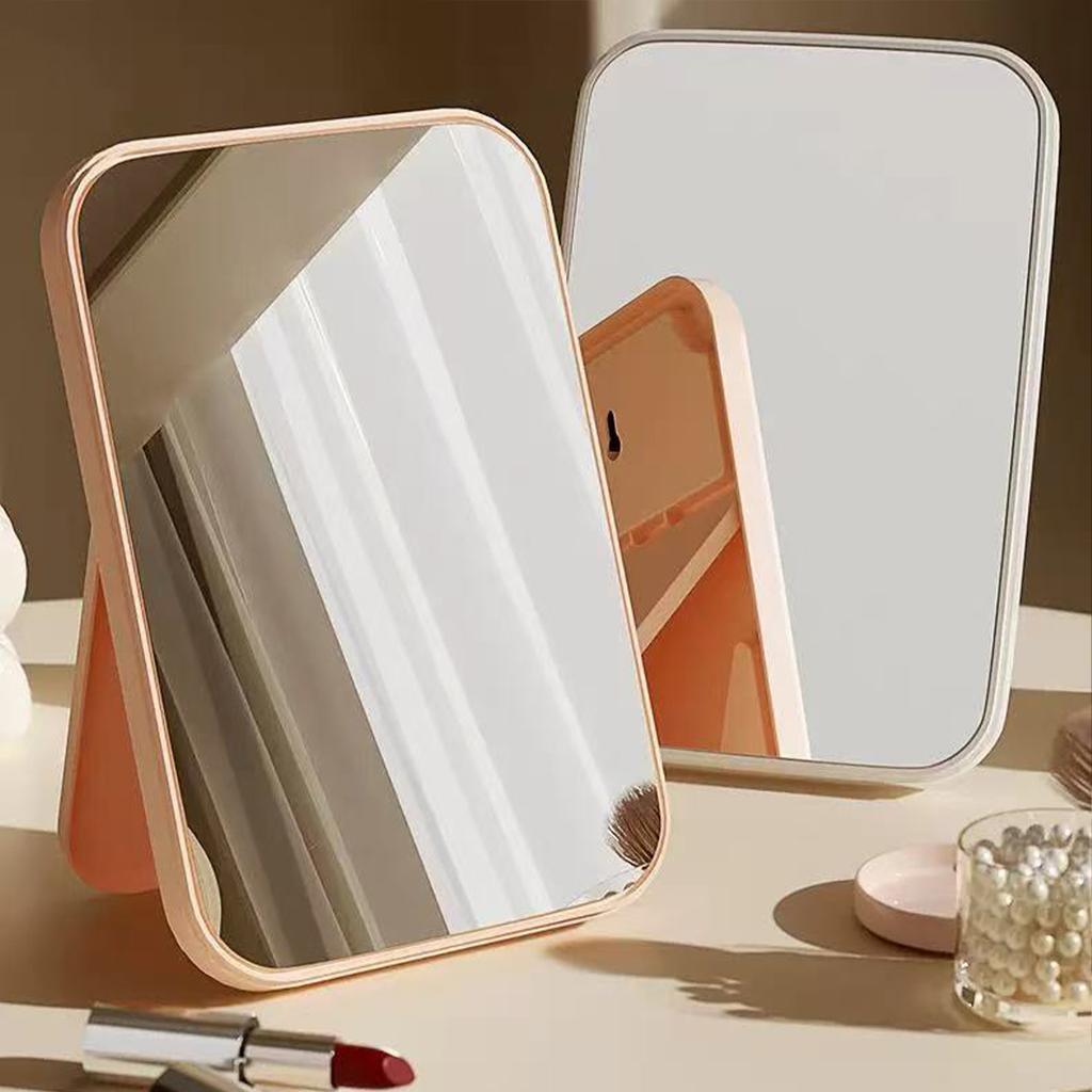 1 espelho de maquiagem portátil rosa/branco, espelho de maquiagem dobrável para viagem, em casa sou uma penteadeira, espelho de beleza para dormitório