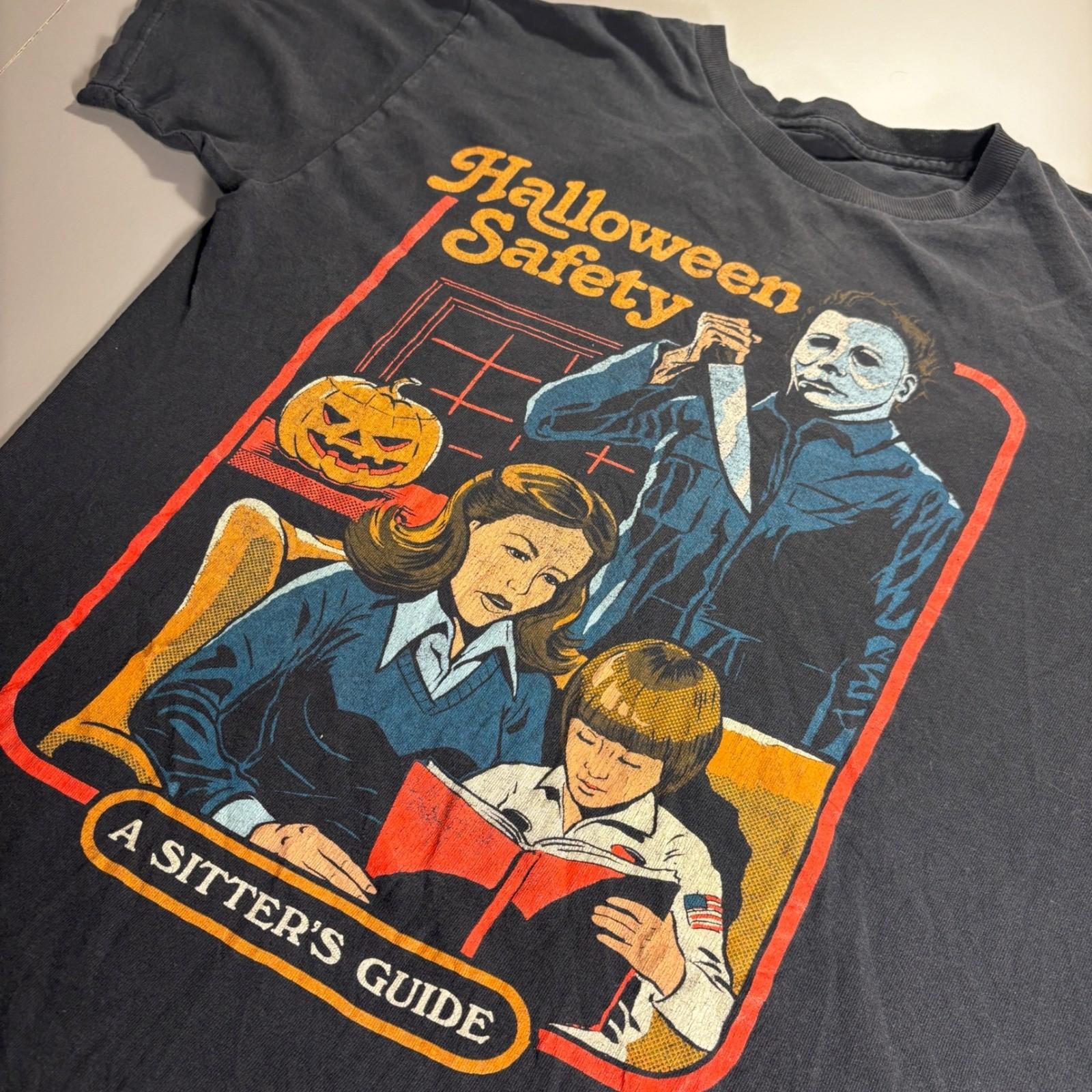 Halloween Safety Michael Myers T-Shirt A Sitters Guide Graphic Tee Unisex T-Shirt XXXXL