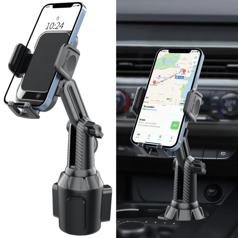 2026 New Universal Car Cup Holder Cellphone Mount Stand for Mobile Cell Phones Adjustable Car Cup Phone Mount for Huawei Samsung