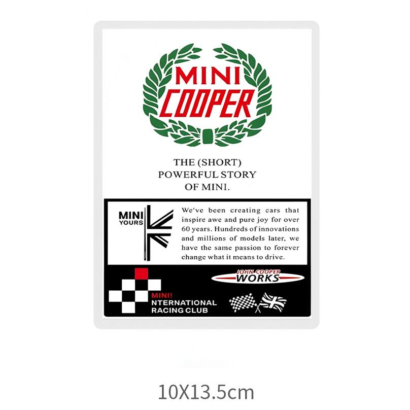 Auto Frontscheibe Statischer Aufkleber Wasserdicht Statische Folie Passend für Mini Cooper R50 R52 R53 R55 R56 R60 R61 F54 F55 F60 Clubman