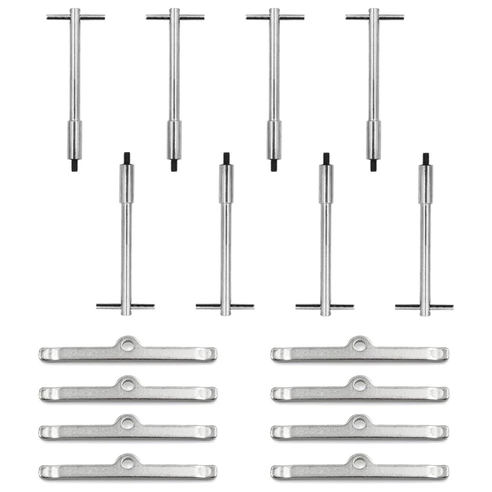 

16Pcs Bolts Tabs Tall T-Bar Valve Cover Hold Down Kit T-Bar Valve Cover Center Bolts Set for SB 265 283 302 305 307 327 350 400