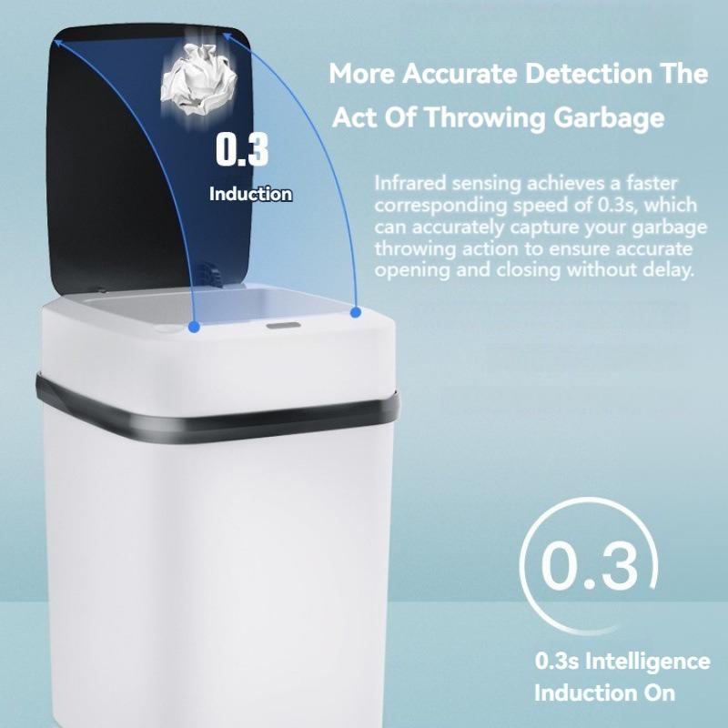 13/15L Automatic Smart Trash Can Kitchen Bathroom Waste Bin with Lid Smart Sensor Garbage Bucket