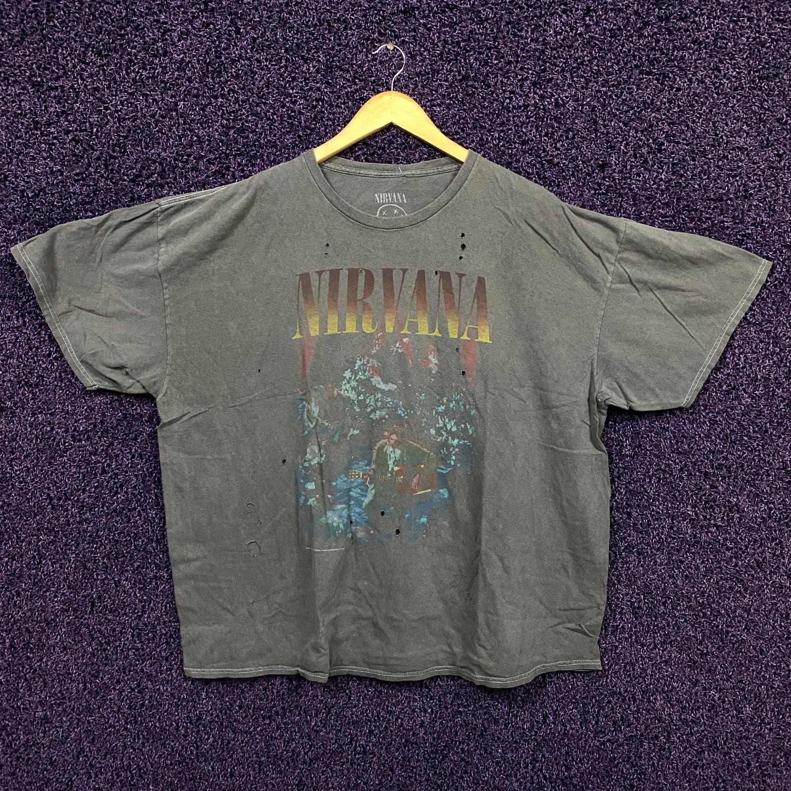 Nirvana Mtv Unplugged Live Acoustic Grunge Band T-Shirt OS S