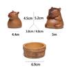 Clay Capybara Mini Tea Pet Figurine Lovely Accessories DIY Crafts for Tea Room Home Fairy Garden Yoga Room Shelf Bedroom