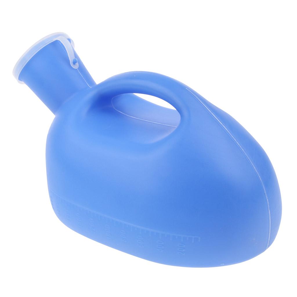 Urinals for Men 2000ml Thick Plastic Mens Bedpan Bottle with Lid - Spill Proof Urinary Bottle Male Urinal Pee Bottle