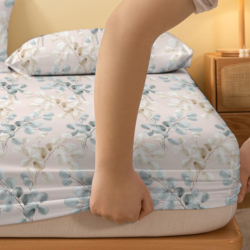 1 Einfaches Modernes Pfirsichförmiges Geometrisch Bedrucktes Mattes Spannbettlaken, Schlafzimmer Bedruckte Bettdecke, Bettwäsche (Ohne Kissenbezüge)