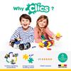 Klocki Clics Wiaderko 5w1 Maszyny Budowlane 144 el. 5+