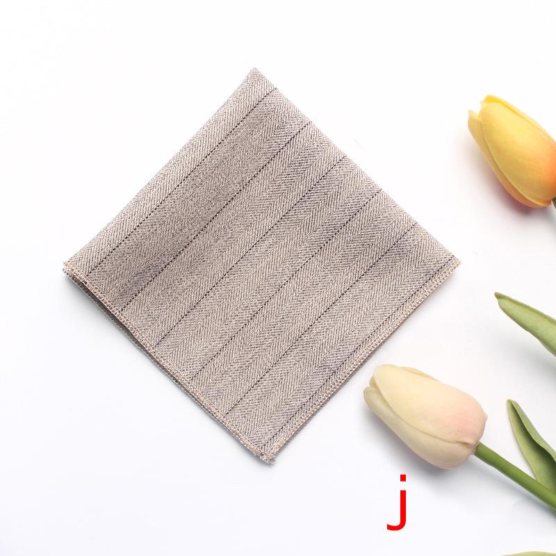 Men'S Suit Pocket Towel, Striped Vintage Gentleman'S Wool-Blend Handkerchief Square Towel